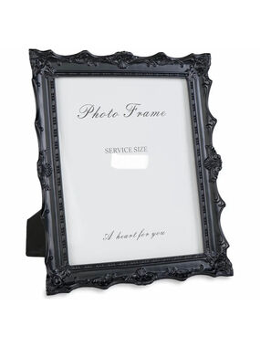 NEW Hand Carved Resin 5x7 Black Picture Frame Vintage Look